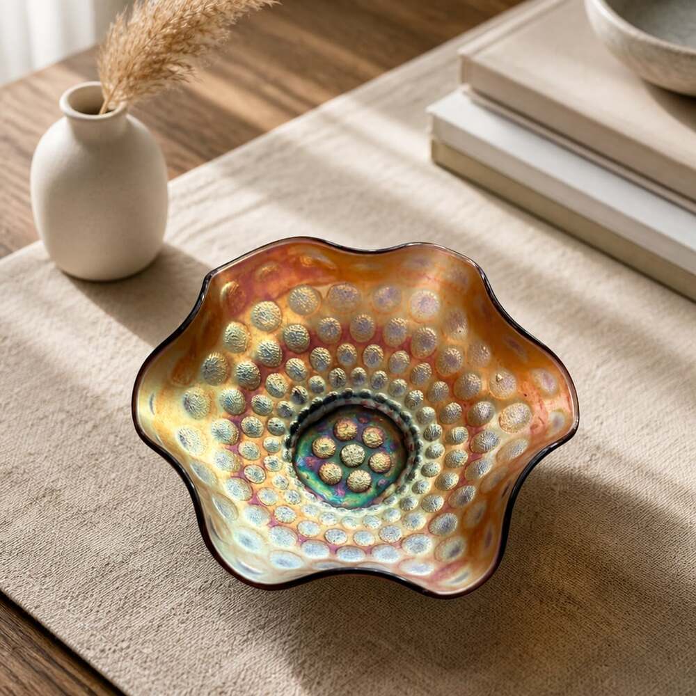 Fenton Coin Dot Amethyst bowl